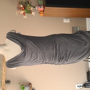 Saks Fifth Avenue Blue and Gray Asymmetrical Dress